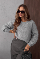 Miękki sweter oversize Cloud Dream jagodowy