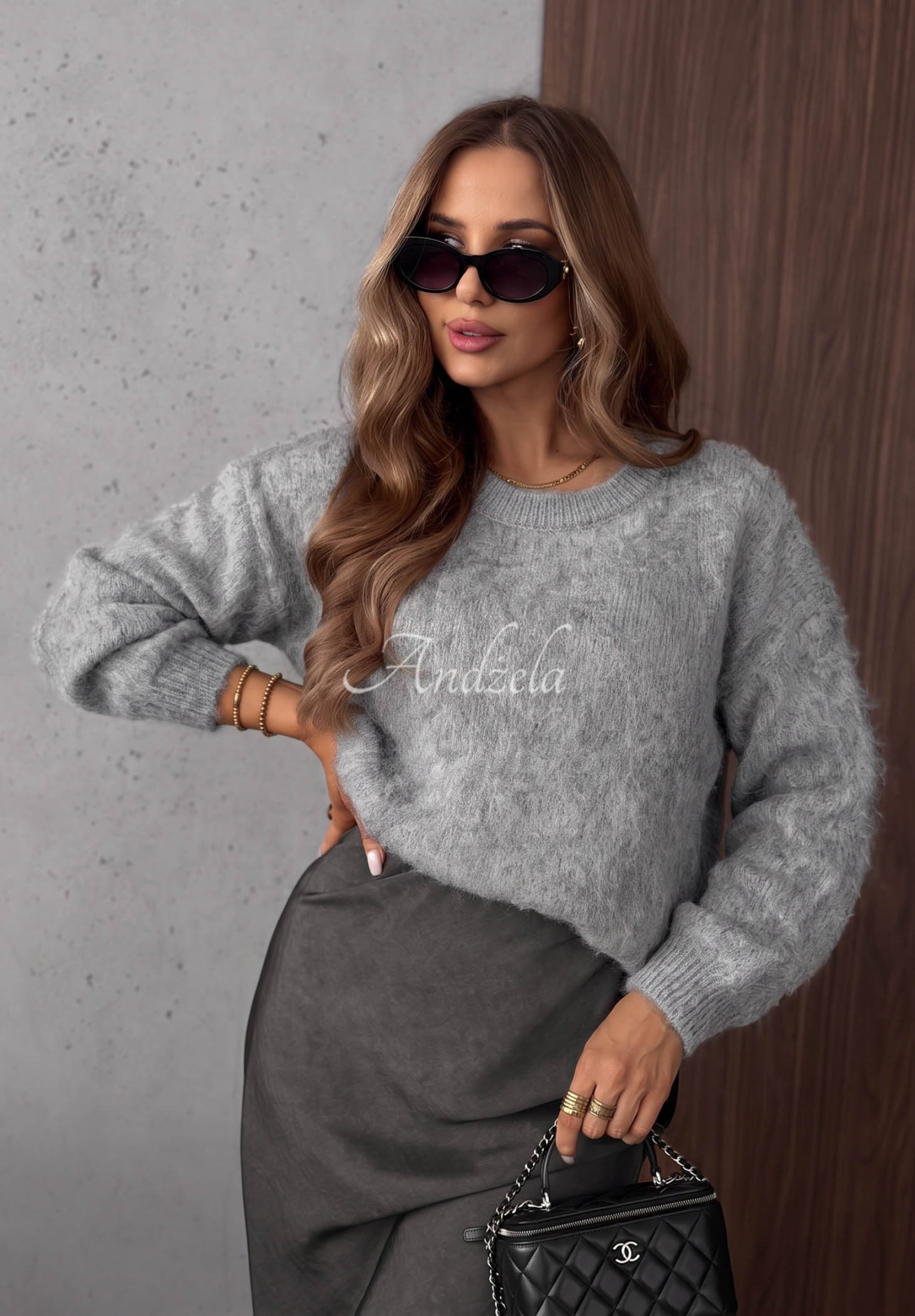 Miękki sweter Cloud Dream szary