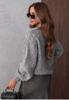 Miękki sweter oversize Cloud Dream jagodowy