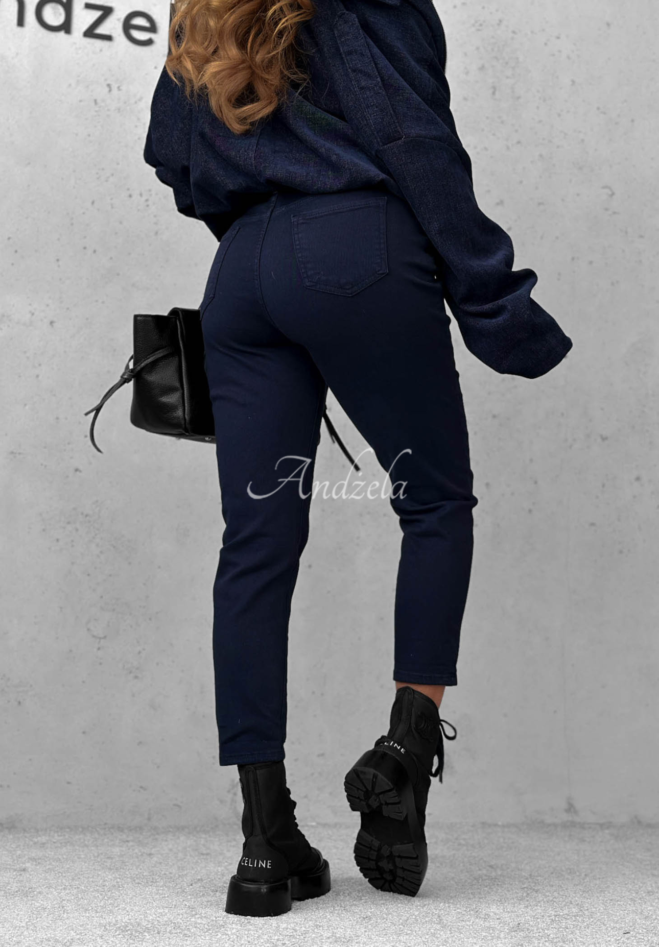 Nothing More Dark Navy Blue Jeans with a Belt