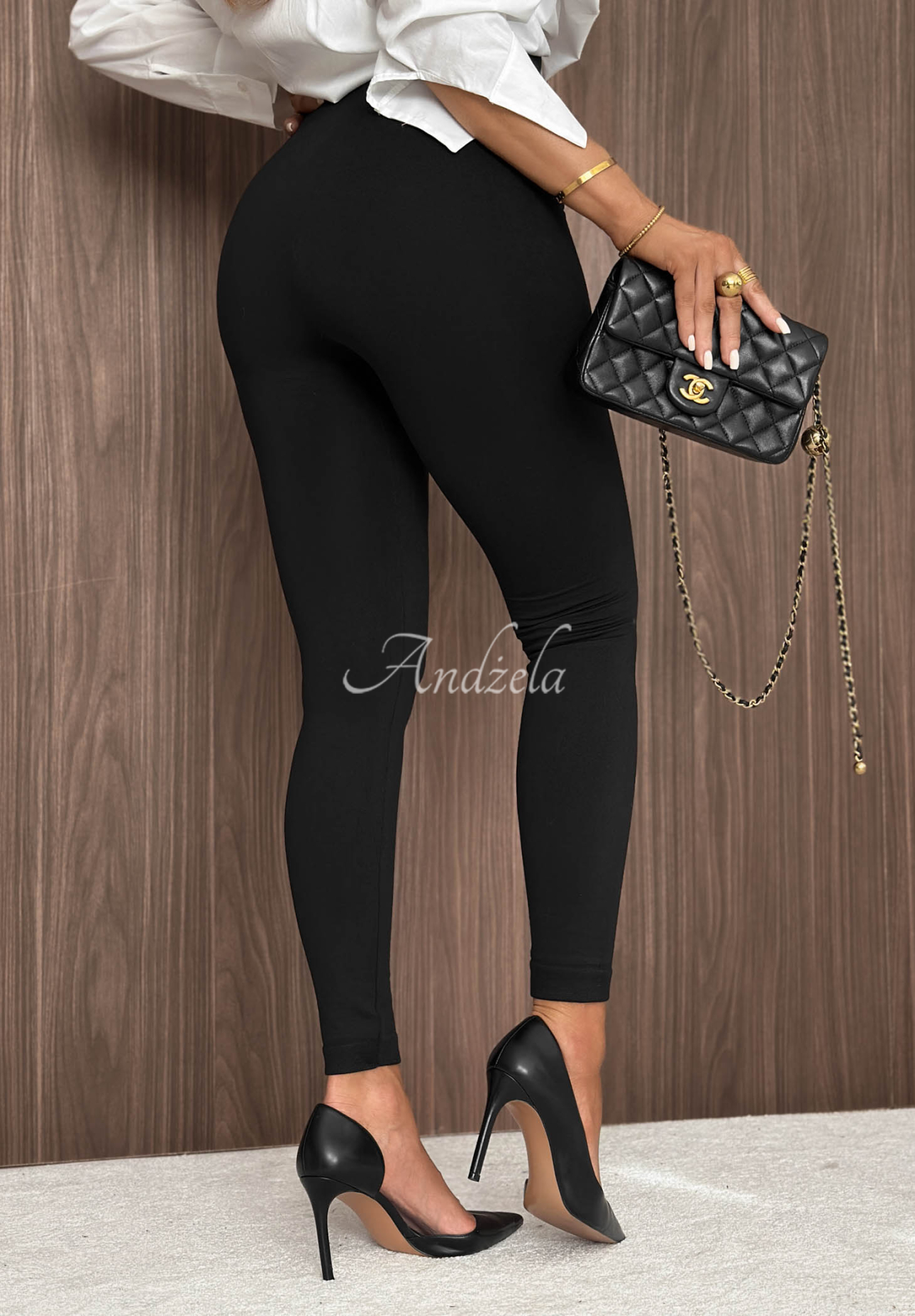 Ocieplane legginsy z polarem Arctic czarne