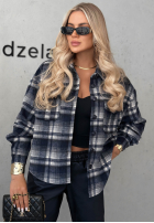 Koszula z kołnierzem w kratę Maple Plaid granatowa