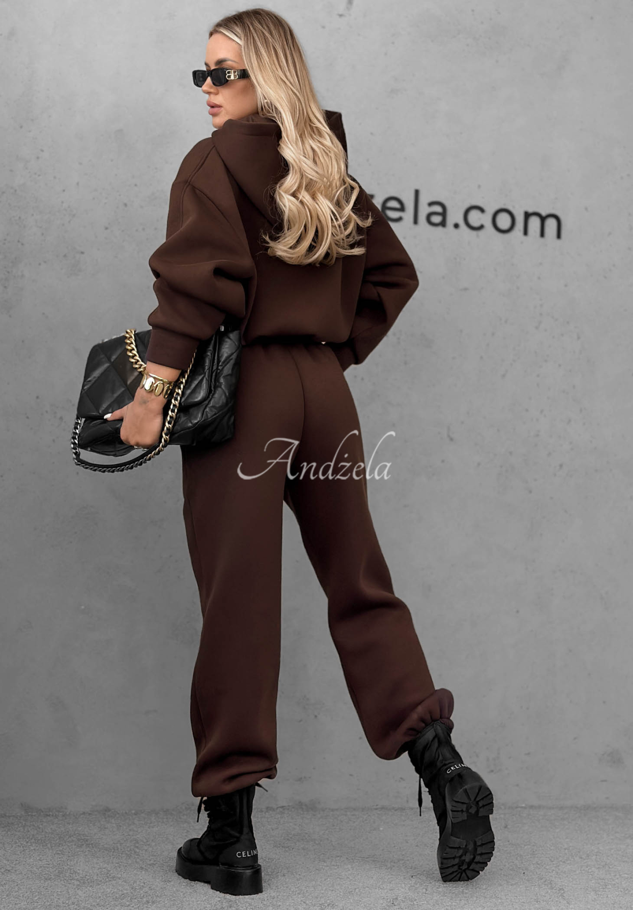 Wrong Address Chocolate-Colored Cotton Sweatsuit Set