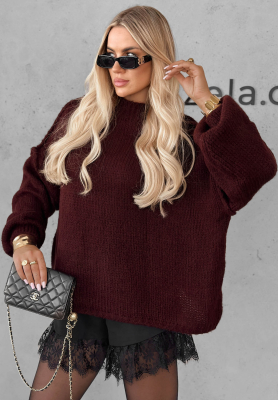 Soft, Oversized November Mist Burgundy Sweater