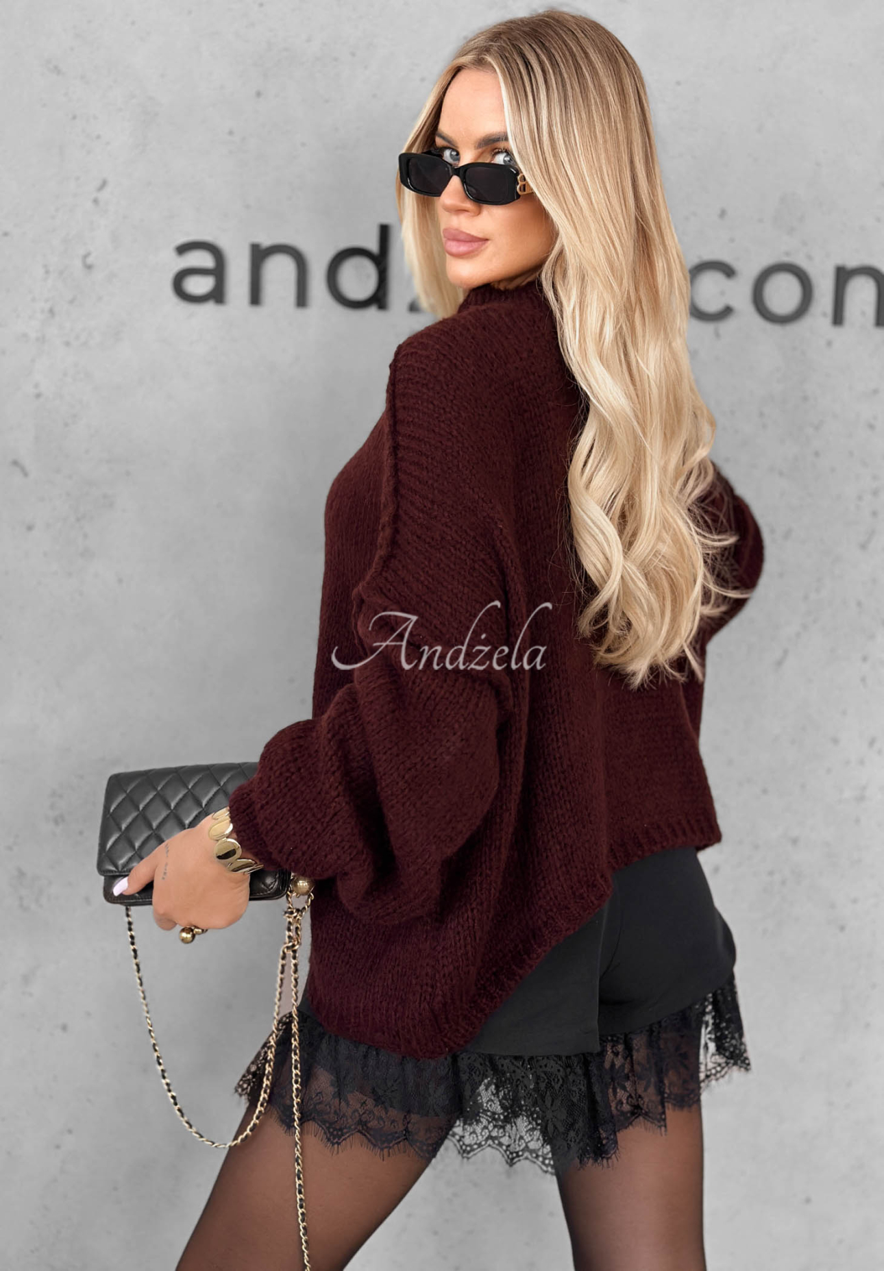 Soft, Oversized November Mist Burgundy Sweater