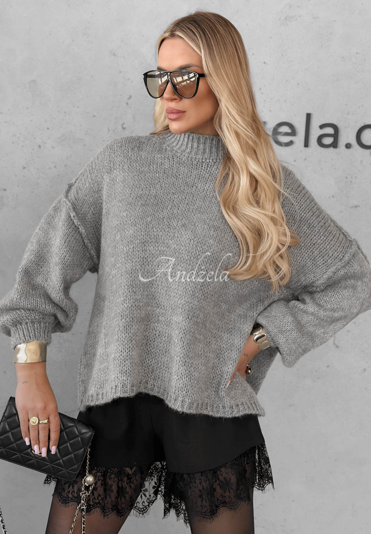 Soft, Oversized November Mist Sweater in Gray