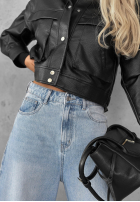 Spodnie jeansowe wide leg Amber Avenue jasnoniebieskie