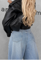 Spodnie jeansowe wide leg Amber Avenue jasnoniebieskie