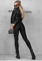 Dopasowane legginsy Toffee Glow czarne