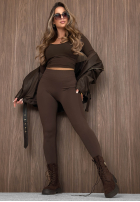 Dopasowane legginsy z szerokim pasem Daily Ritual czarne