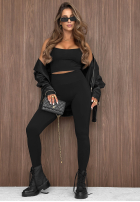 Dopasowane legginsy z szerokim pasem Daily Ritual czarne