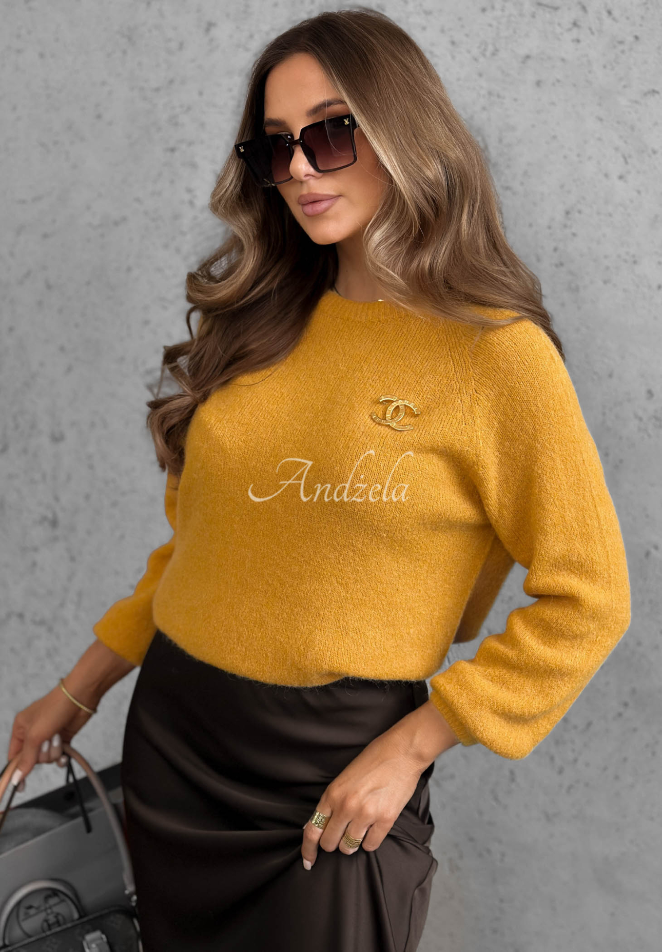 Soft "Warm Enough" Baby Alpaca Sweater in Mustard
