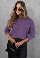 Miękki sweter oversize Cloud Dream jagodowy