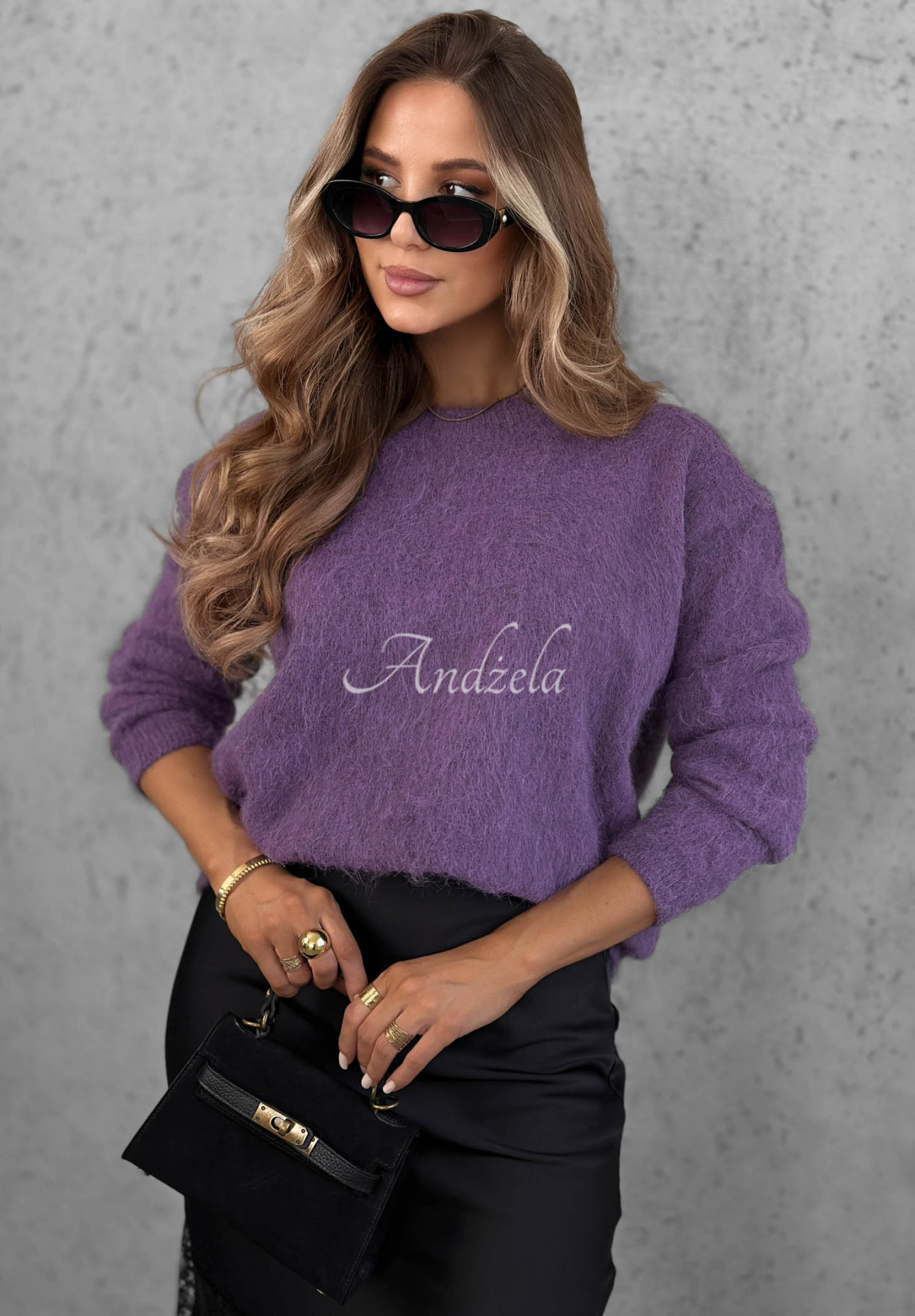 Miękki sweter Cloud Dream fioletowy