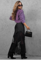 Miękki sweter oversize Cloud Dream jagodowy