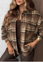 Koszula z kołnierzem w kratę Maple Plaid granatowa