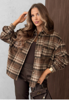 Koszula z kołnierzem w kratę Maple Plaid granatowa