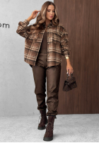 Koszula z kołnierzem w kratę Maple Plaid granatowa