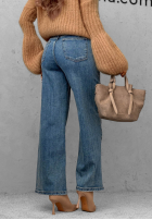 Spodnie jeansowe wide leg Cozy Streets niebieskie