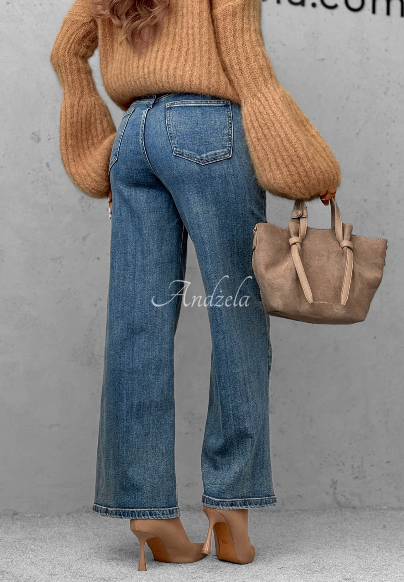Spodnie jeansowe wide leg Cozy Streets niebieskie