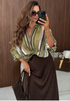 Koszula w paski Dream State khaki