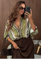 Koszula w paski Dream State khaki
