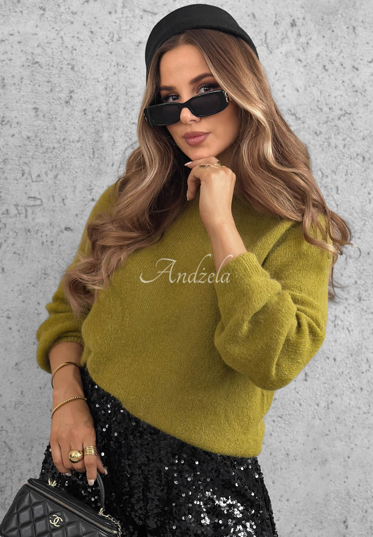 Soft Warm Enough Baby Alpaca Sweater in Avocado Green
