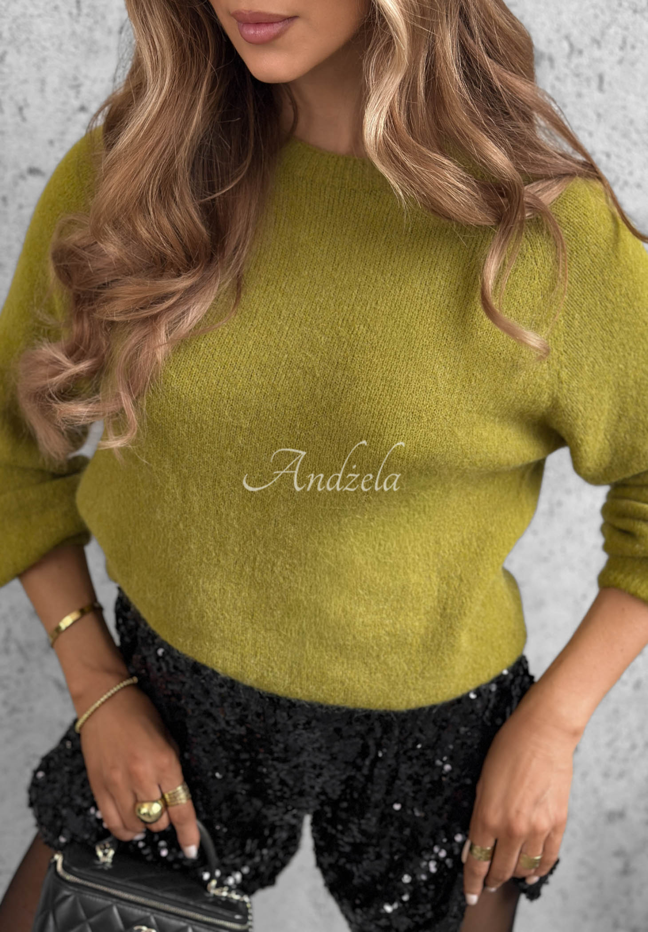 Soft Warm Enough Baby Alpaca Sweater in Avocado Green