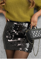 Cekinowa spódniczka mini Shimmer Darling srebrna