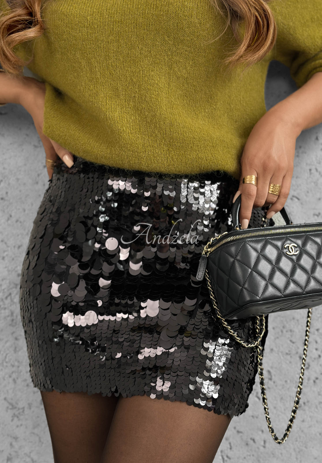Shimmer Darling Black Sequin Mini Skirt