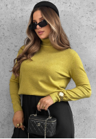 Dopasowany sweter z golfem Early Evening czerwony