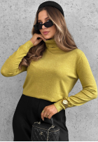 Dopasowany sweter z golfem Early Evening czerwony