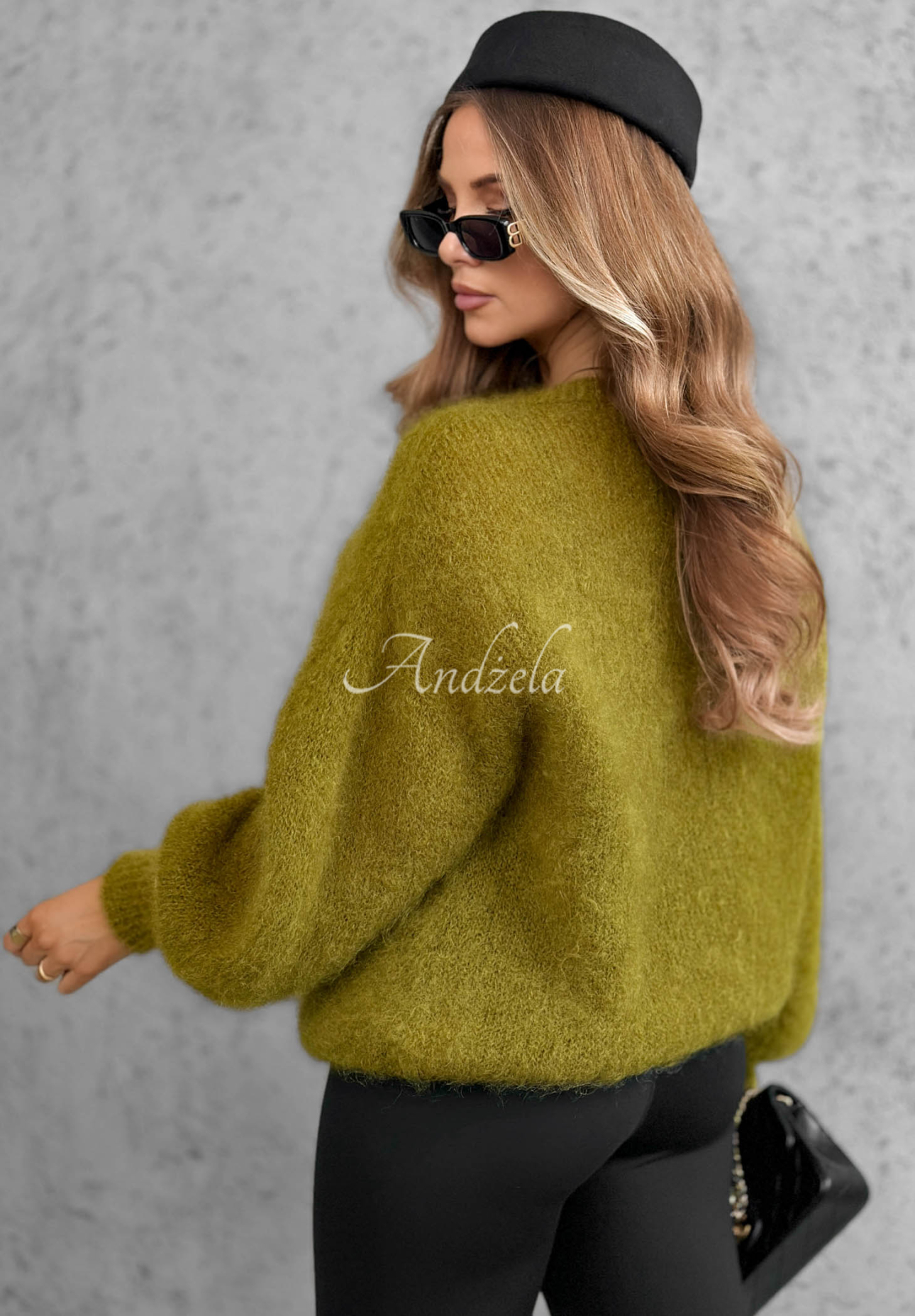 Gentle Days Soft Mohair Sweater in Avocado Green