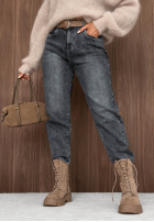 Spodnie jeansowe mom fit Sunday Morning szare