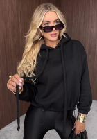 Bluza z kapturem oversize Not Quite czarna