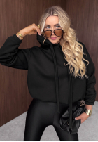Bluza z kapturem oversize Not Quite czarna