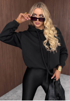 Bluza z kapturem oversize Not Quite czarna