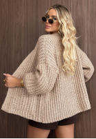 Krótki kardigan Simply Cozy czekoladowy