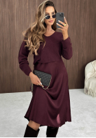 Lekki sweter z dekoltem w serek Amber Woods khaki