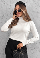 Dopasowany sweter z golfem Early Evening czerwony