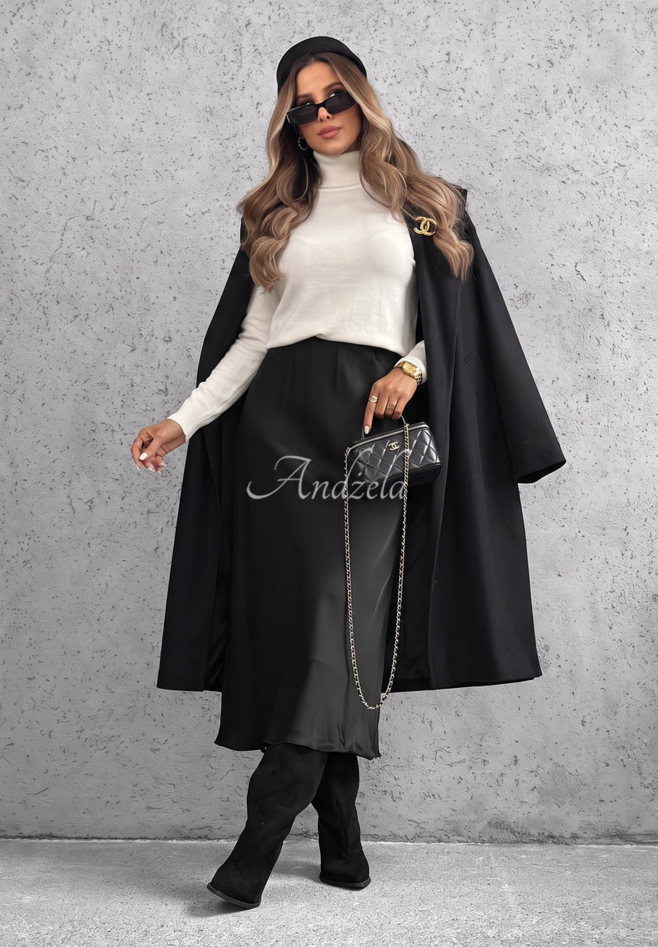 Early Evening Ecru Viscose Turtleneck Sweater