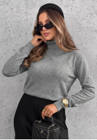 Dopasowany sweter z golfem Early Evening czerwony