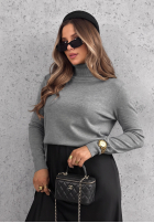 Dopasowany sweter z golfem Early Evening czerwony