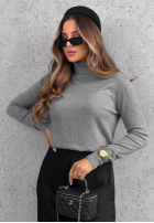 Dopasowany sweter z golfem Early Evening czerwony