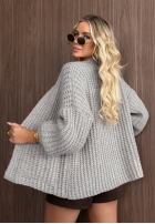 Krótki kardigan Simply Cozy czekoladowy