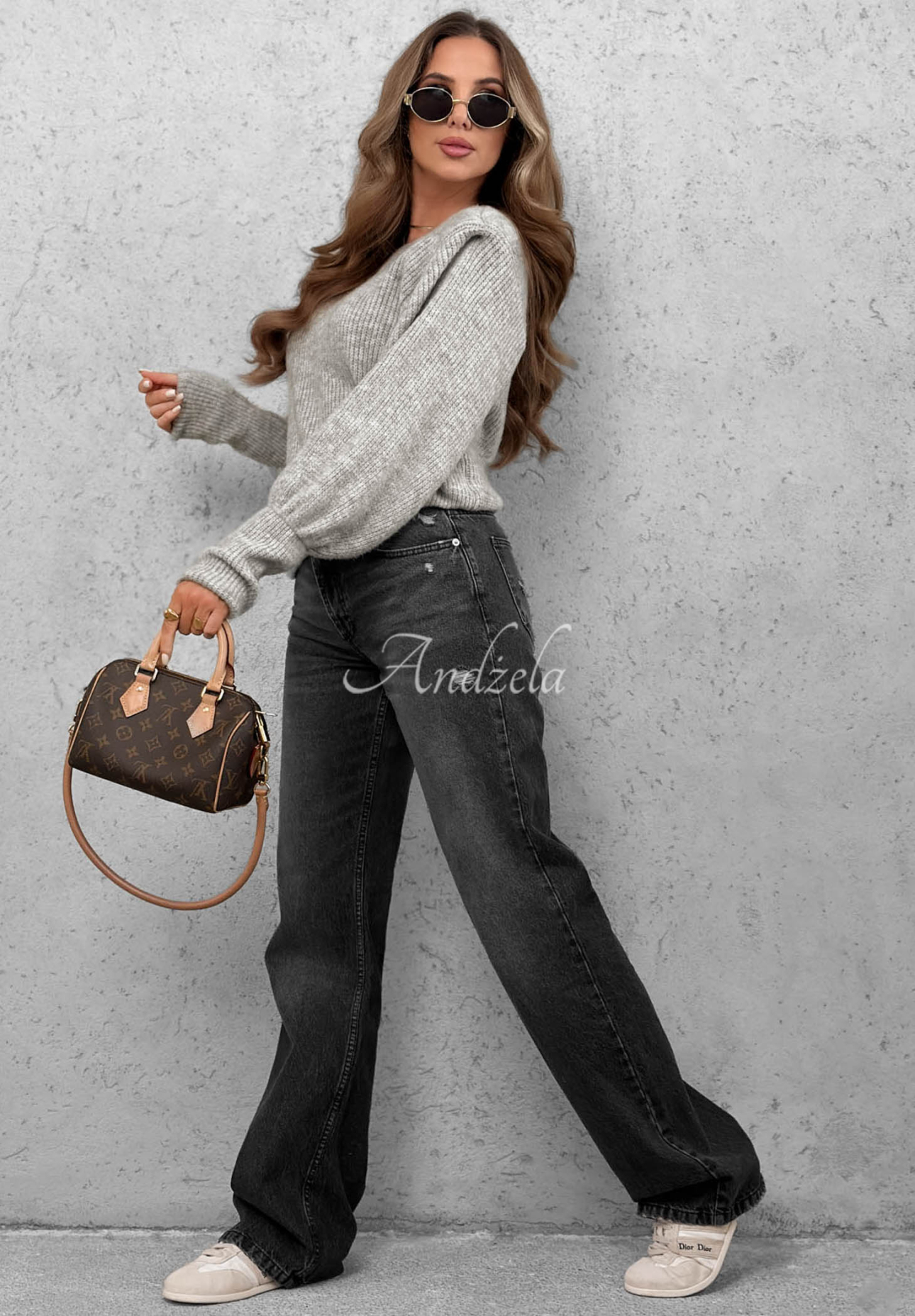 Lost Signal Gray Sweater with Puffs and Wool