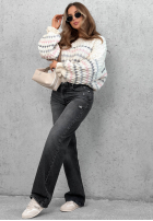 Miękki sweter Sweet Lollipop ecru