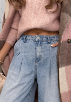 Spodnie jeansowe wide leg Daily Walk jasnoniebieskie
