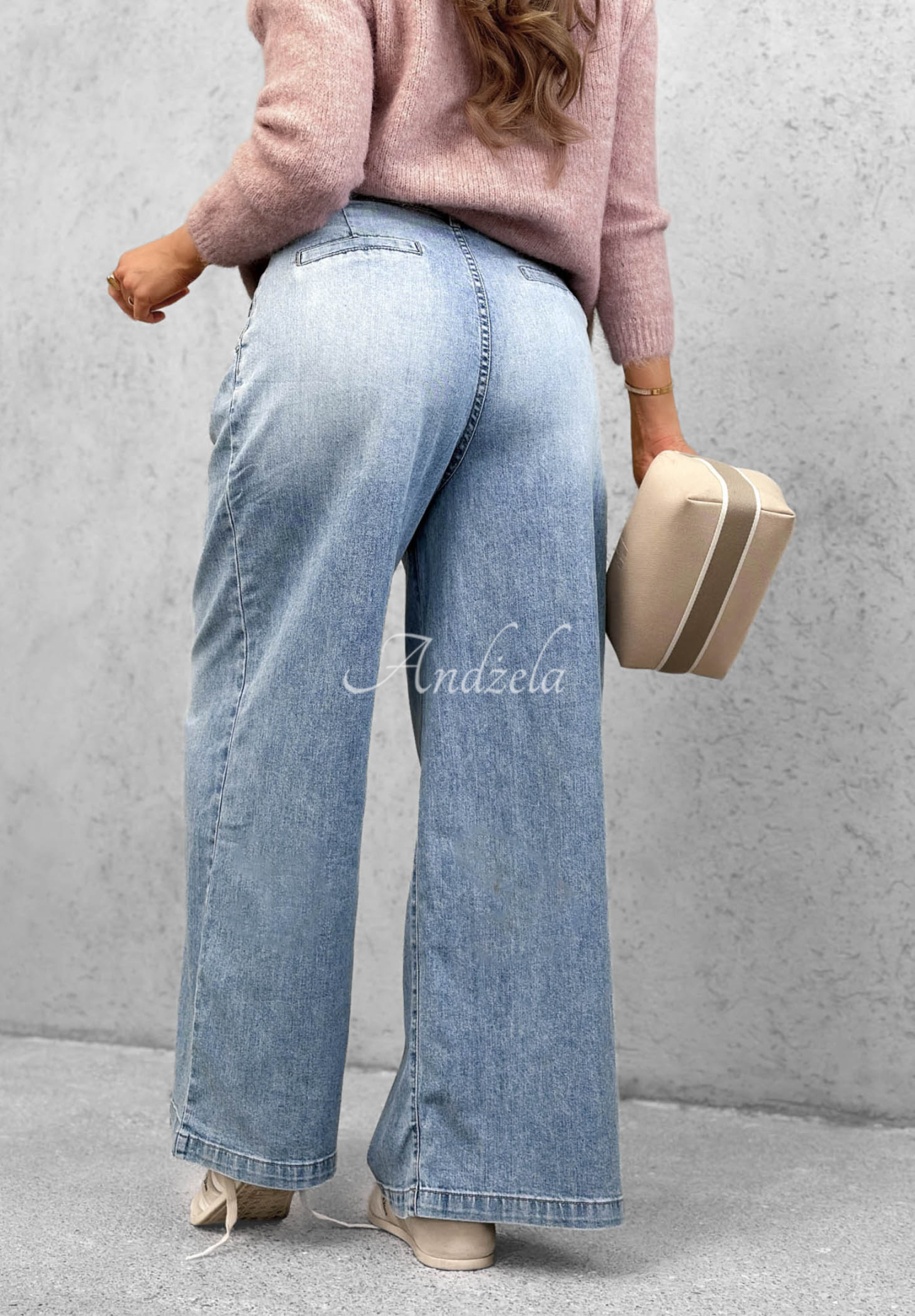 Spodnie jeansowe wide leg Daily Walk jasnoniebieskie