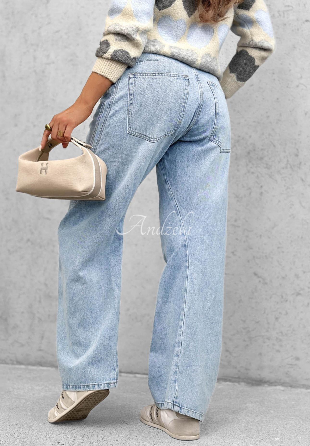 Spodnie jeansowe baggy City Walk jasnoniebieskie